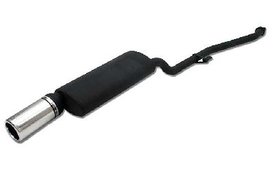 Ulter Sport, Einddemper, Staal, Enkel Rond 100mm, BMW, E30   4-CYL., 316i 73kW, 318i 75kW, 09/87-08/91, SEDAN +TOURING, Past op originele middendemper/katalysator