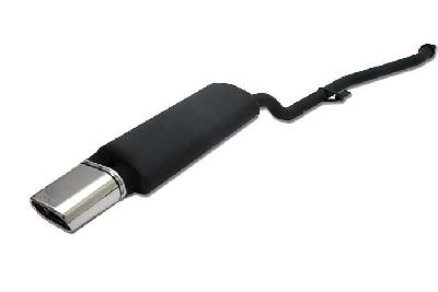 Ulter Sport, Einddemper, Staal, Enkel plat ovaal 145x75mm, BMW, E30   4-CYL., 316i 73kW, 318i 75kW, 09/87-08/91, SEDAN +TOURING, Past op originele middendemper/katalysator
