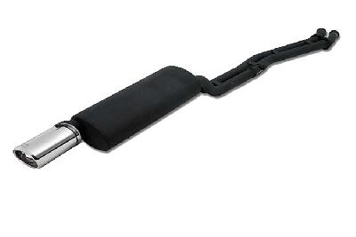 Ulter Sport, Einddemper, Staal, Enkel Ovaal 120x80mm, BMW, E30  6-CYL., 320i 95kW, 325i 125kW, 1985-1990, without 24V, SEDAN +TOURING, Past op originele middendemper/katalysator