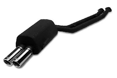 Ulter Sport, Einddemper, Staal, Dubbel Rond 70mm, BMW, E36 325 24V, 2.5 24V 141kW, 12/90-12/95, SEDAN.TOURING.CABRIO.COUPE, Past op originele middendemper/katalysator