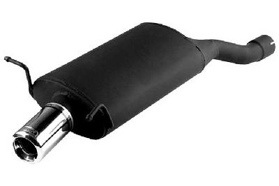 Ulter Sport, Einddemper, Staal, Enkel Rond 80mm, BMW, E46 COMPACT, 320td 110kW, 02-, Past op originele middendemper/katalysator
