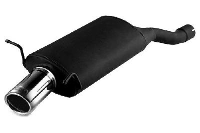 Ulter Sport, Einddemper, Staal, Enkel Rond 90mm, BMW, E46 COMPACT, 320td 110kW, 02-, Past op originele middendemper/katalysator