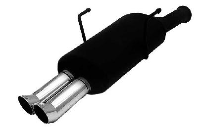 Ulter Sport, Einddemper, Staal, Dubbel Rond 80mm DTM, Citroen, SAXO, 1.0 37kW, 1.1 44kW, 1.4 55kW, 1.5D 40kW, 96-02/00, Past op originele middendemper/katalysator