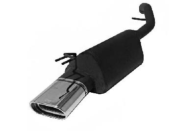 Ulter Sport, Einddemper, Staal, Enkel plat ovaal 145x75mm, Fiat, STILO, 1.2 59kW, 1.6 76kW, 1.8 98kW, 1.9JTD 59/85/103kW, 01-  HATCHBACK  3D and 5D, Past op originele middendemper/katalysator