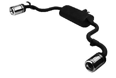 Ulter Sport, Einddemper L+R, Staal, Enkel Rond 80mm, Fiat, SEICENTO, 0.9 29kW, 1.1 40kW, 98-, Past op originele middendemper/katalysator