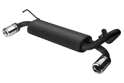 Ulter Sport, Einddemper L+R, Staal, Enkel Rond 80mm, Fiat, PANDA 4X4, 1.2 44kW, 2003-, Past op originele middendemper/katalysator