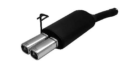 Ulter Sport, Einddemper, Staal, Dubbel Rechthoek 80x65mm, Fiat, BRAVO, 1.4 12V 55/59kW, 1.6 16V 66/76kW, 97-01, Past op originele middendemper/katalysator