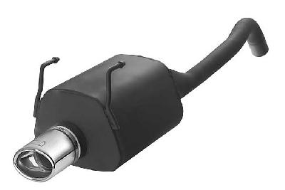 Ulter Sport, Einddemper, Staal, Enkel Ovaal 120x80mm, Fiat, FIAT 500, 1.2 51kW, 1.4 74kW, 2007-, Past op originele middendemper/katalysator