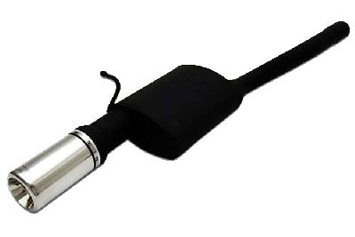 Ulter Sport, Einddemper, Staal, Enkel Rond 100mm, Ford, FOCUS I, 1.4i 55kW, 1.6i 74kW, 1.8i 85kW, 2.0i 96kW, 98-2005  COMBI, Past op originele middendemper/katalysator