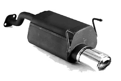 Ulter Sport, Einddemper, Staal, Enkel Ovaal 120x80mm, Honda, CIVIC VI, 1.4 16V 55/66kW, 1.5 VTEC-E 16V 85kW, 1.6 16V 85kW, 96-01   HATCHBACK   3D, Past op originele middendemper/katalysator