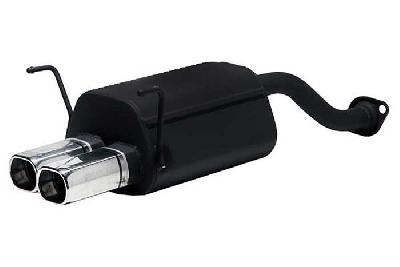 Ulter Sport, Einddemper, Staal, Dubbel Rechthoek 80x65mm, Honda, CIVIC VII, 1.4 16V 66kW, 1.6 16V 81kW, 2002-2006, HATCHBACK, Past op originele middendemper/katalysator