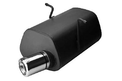 Ulter Sport, Einddemper, Staal, -Enkel Rond 80mm, Mini, ONE. COOPER, 1.4 70kW, 1.6 66/85/88kW, 00-, Past op originele middendemper/katalysator