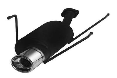 Ulter Sport, Einddemper, Staal, Enkel Ovaal 120x80mm, Nissan, ALMERA, 2.0 Diesel 55kW, 07/95-02/00, HATCHBACK, Past op originele middendemper/katalysator