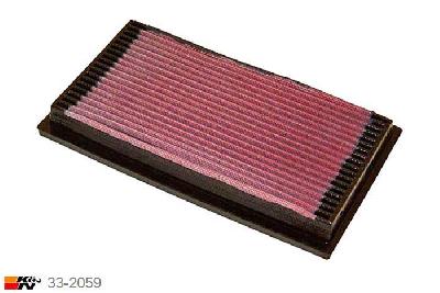 33-2059 K&N Luchtfilter Lengte 254 mm, Breedte 146 mm, BMW 528i 2.7 E, 1985-9/1995