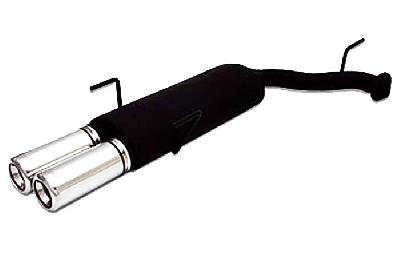 Ulter Sport, Einddemper, Staal, Dubbel Rond 80mm, Opel, VECTRA-B, 1.6 16V 74kW, 1.8 16V 85kW, 2.0 16V 100kW, 09/95-09/99, COMBI, Past op originele middendemper/katalysator