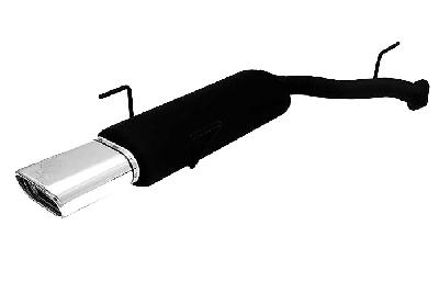 Ulter Sport, Einddemper, Staal, Enkel plat ovaal 145x75mm, Opel, VECTRA-B, 1.6 16V 74kW, 1.8 16V 85kW, 2.0 16V 100kW, 09/95-09/99, Hatchback.   Sedan, Past op originele middendemper/katalysator