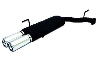 Ulter Sport, Einddemper, Staal, Dubbel Rond 80mm, Opel, VECTRA-B, 1.6 16V 74kW, 1.8 16V 85kW, 2.0 16V 100kW, 09/95-09/99, Hatchback.   Sedan, Past op originele middendemper/katalysator