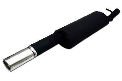 Ulter Sport, Einddemper, Staal, Enkel Ovaal 95x65mm, Opel, VECTRA-A, 1.4 55kW, 1.6 52/55/60kW, 1.8 66kW, 1.8GT 66kW, 2.0 85kW, 88-95  Sedan, Past op originele middendemper/katalysator