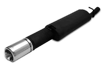 Ulter Sport, Einddemper, Staal, Enkel Rond 100mm, Opel, VECTRA-A, 1.4 55kW, 1.6 52/55/60kW, 1.8 66kW, 1.8GT 66kW, 2.0 85kW, 88-95  Sedan, Past op originele middendemper/katalysator