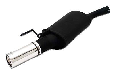 Ulter Sport, Einddemper, Staal, Enkel Rond 80mm, Opel, TIGRA, 1.4i 16V 66kW, 1.6i 16V 78kW, 94-, Past op originele middendemper/katalysator