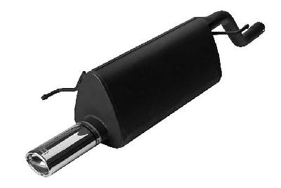Ulter Sport, Einddemper, Staal, Enkel Ovaal 95x65mm, Opel, CORSA-D, 1.0 44kW, 1.2 59kW, 1.4 66kW, 06-, Past op originele middendemper/katalysator