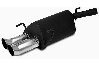 Ulter Sport, Einddemper, Staal, Dubbel Rond 80mm DTM, Opel, CORSA-C, 1.0 12V 44kW, 1.2 16V 59kW, 1.4 16V 66kW, 1.7CDTi 74kW, 01-, Past op originele middendemper/katalysator
