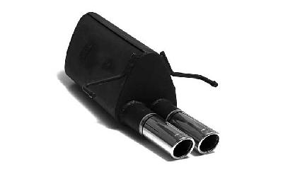 Ulter Sport, Einddemper, Staal, Dubbel Rond 70mm, Opel, ASTRA-H, 1.3CDTi 66kW, 1.7CDTi 59/74kW, 1.9CDTi 88/110kW, 2003-  HATCHBACK 5D. GTC WITHOUT CUT OUT IN BUMPER, Past op originele middendemper/katalysator