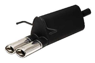 Ulter Sport, Einddemper, Staal, Dubbel Ovaal 95x65mm, Opel, ASTRA-H, 1.4i 66kW, 1.6i 77kW, 1.8i 92kW, 2003-  HATCHBACK 5D. GTC WITHOUT CUT OUT IN BUMPER, Past op originele middendemper/katalysator