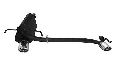 Ulter Sport, Einddemper L+R, Staal, Enkel Ovaal 95x65mm, Opel, ASTRA-H, 1.4i 66kW, 1.6i 77kW, 1.8i 92kW, 2003-  HATCHBACK 5D. GTC WITHOUT CUT OUT IN BUMPER, Past op originele middendemper/katalysator