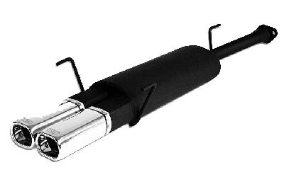 Ulter Sport, Einddemper, Staal, Dubbel Rechthoek 80x65mm, Opel, ASTRA-G, 1.4 16V 66kW, 1.6 16V 74kW, 1.8 8V 55/62kW, 1.8 16V 85/92kW, 2.0 16V 100kW, 98- 03   COMBI, Past op originele middendemper/katalysator