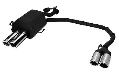 Ulter Sport, Einddemper L+R, Staal, Dubbel Rond 70mm, Opel, ASTRA-G, 1.4 16V 66kW, 1.6 16V 74kW, 1.8 8V 55/62kW, 1.8 16V 85/92kW, 2.0 16V 100kW, 98- 03   Hatchback, Past op originele middendemper/katalysator