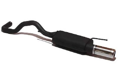 Ulter Sport, Einddemper, Staal, Enkel Rond 80mm, Seat, IBIZA, 1.0 37kW, 1.4 44kW, 06/96-99  TRANSVERSE HOOKS, Past op originele middendemper/katalysator