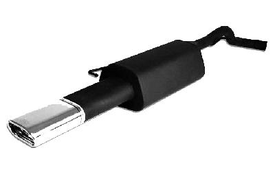 Ulter Sport, Einddemper, Staal, Enkel plat ovaal 145x75mm, Skoda, OCTAVIA, 1.4 44/55kW, 1.6 55/74kW, 1.8 92kW, 2.0 85kW,, 10/96-05, HATCHBACK. COMBI, Past op originele middendemper/katalysator