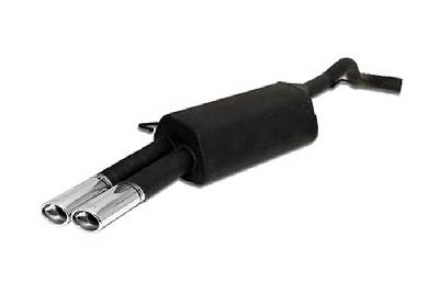 Ulter Sport, Einddemper, Staal, Dubbel Ovaal 95x65mm, Skoda, OCTAVIA, 1.4 44/55kW, 1.6 55/74kW, 1.8 92kW, 2.0 85kW,, 10/96-05, HATCHBACK. COMBI, Past op originele middendemper/katalysator