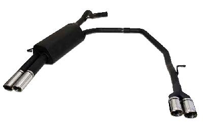 Ulter Sport, Einddemper L+R, Staal, Dubbel Rond 70mm, Skoda, OCTAVIA, 1.4 44/55kW, 1.6 55/74kW, 1.8 92kW, 2.0 85kW,, 10/96-05, HATCHBACK. COMBI, Past op originele middendemper/katalysator