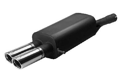 Ulter Sport, Einddemper, Staal, Dubbel Rond 70mm, Skoda, OCTAVIA II RS, 2.0 TFSI 147kW, 2.0 TDI 125kW, Past op originele middendemper/katalysator