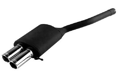 Ulter Sport, Einddemper, Staal, Dubbel Rond 70mm, Skoda, OCTAVIA II, 1.6 75kW, 1.9TDi 75kW, 2.0TDi 103kW, 04-   HATCHBACK. COMBI, Past op originele middendemper/katalysator