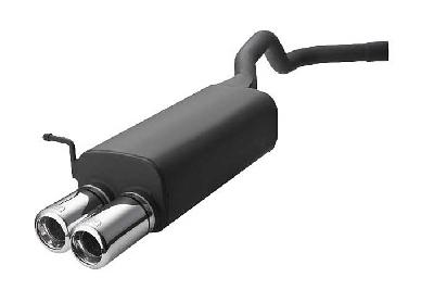 Ulter Sport, Einddemper, Staal, Dubbel Rond 80mm, Skoda, FABIA II, 1.2 44/51/55kW, 1.4 55/63kW, 1.6 77kW, 1.4 TDI 44/51/55/59kW, 1.9 TDI 77kW, 2006-, HATCHBACK, Past op originele middendemper/katalysator