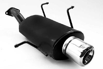 Ulter Sport, Einddemper, Staal, Enkel Rond 80mm, Suzuki, SWIFT, 1.0 37/39/41kW, 1.3 47//50/52/54kW, 89-05  SEDAN, Past op originele middendemper/katalysator