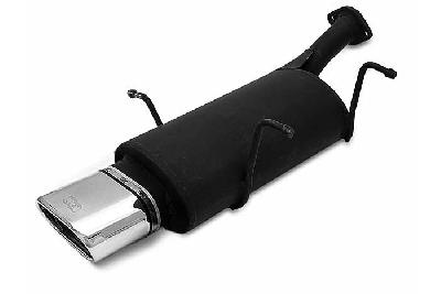 Ulter Sport, Einddemper, Staal, Enkel plat ovaal 145x75mm, Suzuki, SWIFT, 1.0 37/39/41kW, 1.3 47//50/52/54kW, 89-05  SEDAN, Past op originele middendemper/katalysator