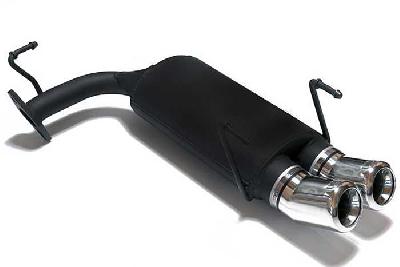 Ulter Sport, Einddemper, Staal, Dubbel Rond 80mm DTM, Toyota, COROLLA, 1.3 16V 55/65kW, 1.6 16V 84kW, 05/92-04/97, HATCHBACK, Past op originele middendemper/katalysator