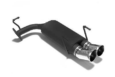 Ulter Sport, Einddemper, Staal, Dubbel Rond 80mm DTM, Toyota, COROLLA, 1.3 16V 55/65kW, 1.6 16V 84kW, 05/92-04/97, HATCHBACK, Past op originele middendemper/katalysator