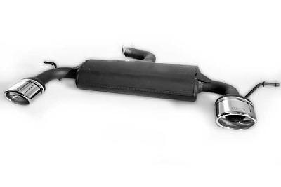 Ulter Sport, Einddemper L+R, Staal, Enkel Ovaal 120x80mm, VW, VW SCIROCCO III, 2.0TDi 103kW, 2008-, Past op originele middendemper/katalysator