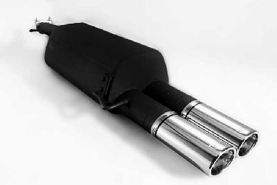 Ulter Sport, Einddemper, Staal, Dubbel Ovaal 95x65mm, VW, PASSAT 3B/3BG, 1.6 74kW, 1.8 20V 92kW, 1.8T 110kW, 1.9 TDi 66/81/85kW, Sedan. Variant, 96- 05, Past op originele middendemper/katalysator