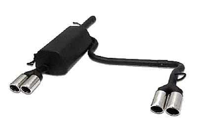 Ulter Sport, Einddemper L+R, Staal, Dubbel Rond 70mm, VW, PASSAT 3B/3BG, 1.6 74kW, 1.8 20V 92kW, 1.8T 110kW, 1.9 TDi 66/81/85kW, Sedan. Variant, 96- 05, Past op originele middendemper/katalysator