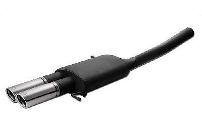 Ulter Sport, Einddemper, Staal, Dubbel Rond 70mm, VW, PASSAT typ 3C, 1.6 75kW, 1.6 FSI 85kW, 1.8 118kW, 2.0 FSI 110kW, 1.9 TDI 77/103kW, 2.0 TDI 103/125kW, SEDAN. VARIANT, Past op originele middendemper/katalysator