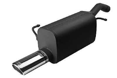 Ulter Sport, Einddemper, Staal, Enkel Ovaal 95x65mm, VW, LUPO, 1.4i 16V 55kW, 10/98-, Past op originele middendemper/katalysator