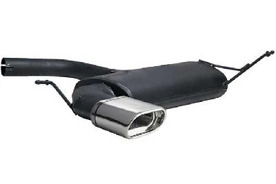 Ulter Sport, Einddemper, Staal, Enkel plat ovaal 145x75mm, VW, GOLF V, 1.4 55kW, 1.4 FSi 66kW, 1.6 75kW, 1.6 FSi 85kW, 2.0 FSi 110kW, 2.0 Sdi 55kW, 1.9 TDi 66/77kW, 2.0 TDi 100/103kW, 2003-, Past op originele middendemper/katalysator