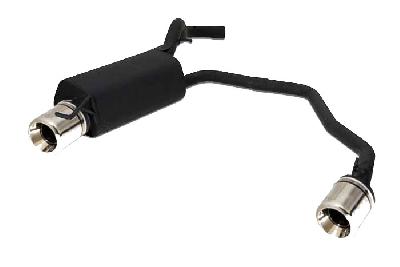 Ulter Sport, Einddemper L+R, Staal, Enkel Rond 100mm **, VW, GOLF IV, 1.9 TDi 66/74/81/85/96/110kW, 1.4 55kW,  1.6 74/75/77kW, 1.8 20V 92kW,, 2.0 85kW, 10/97-06/04, Past op originele middendemper/katalysator