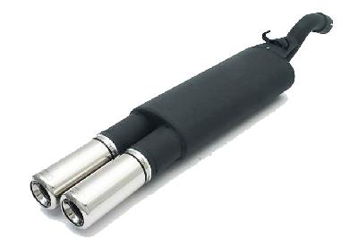 Ulter Sport, Einddemper, Staal, Dubbel Rond 80mm, VW, GOLF II, 1.8 GTi  16V  95/102kW, 85-92, Past op originele middendemper/katalysator